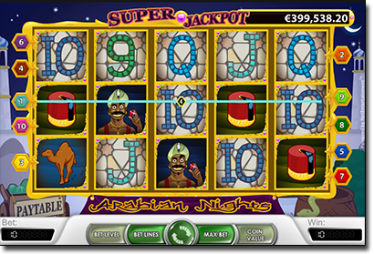 Arabian Nights progressive jackpot slot by NetEnt