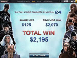 X-Men slots by Playtech special features