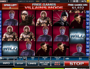 X-Men by Playtech slots - villains mode