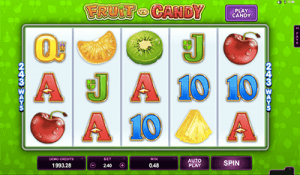 Fruit vs Candy online slots by Microgaming software