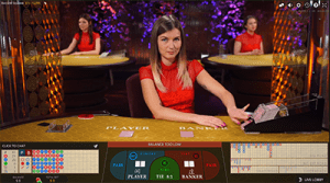 Live dealer baccarat games by Evolution Gaming