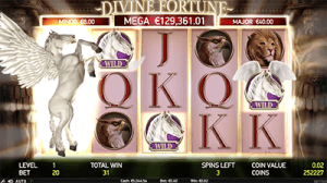 Divine Fortune progressive jackpot video slots