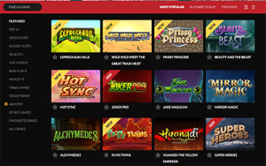 Guts.com online casino games lobby