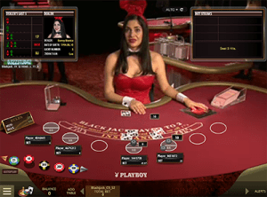 Live dealer Playboy Bunny Blackjack by Microgaming