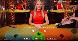 Mobile live dealer baccarat by Evolution Gaming