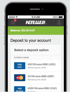 Neteller mobile casino website deposit option