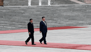 Philippines President Rodrigo Duterte with China's President Xi Jinping. China and Philippines combine anti-gambling