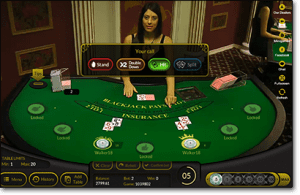 Live dealer blackjack