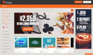 Ignition Casino online browser-based interface